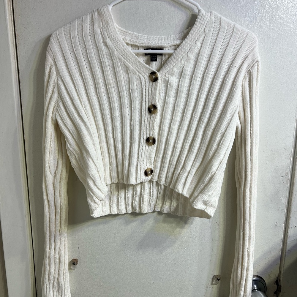 Art Class Cream Button-Up girl’s Cardigan